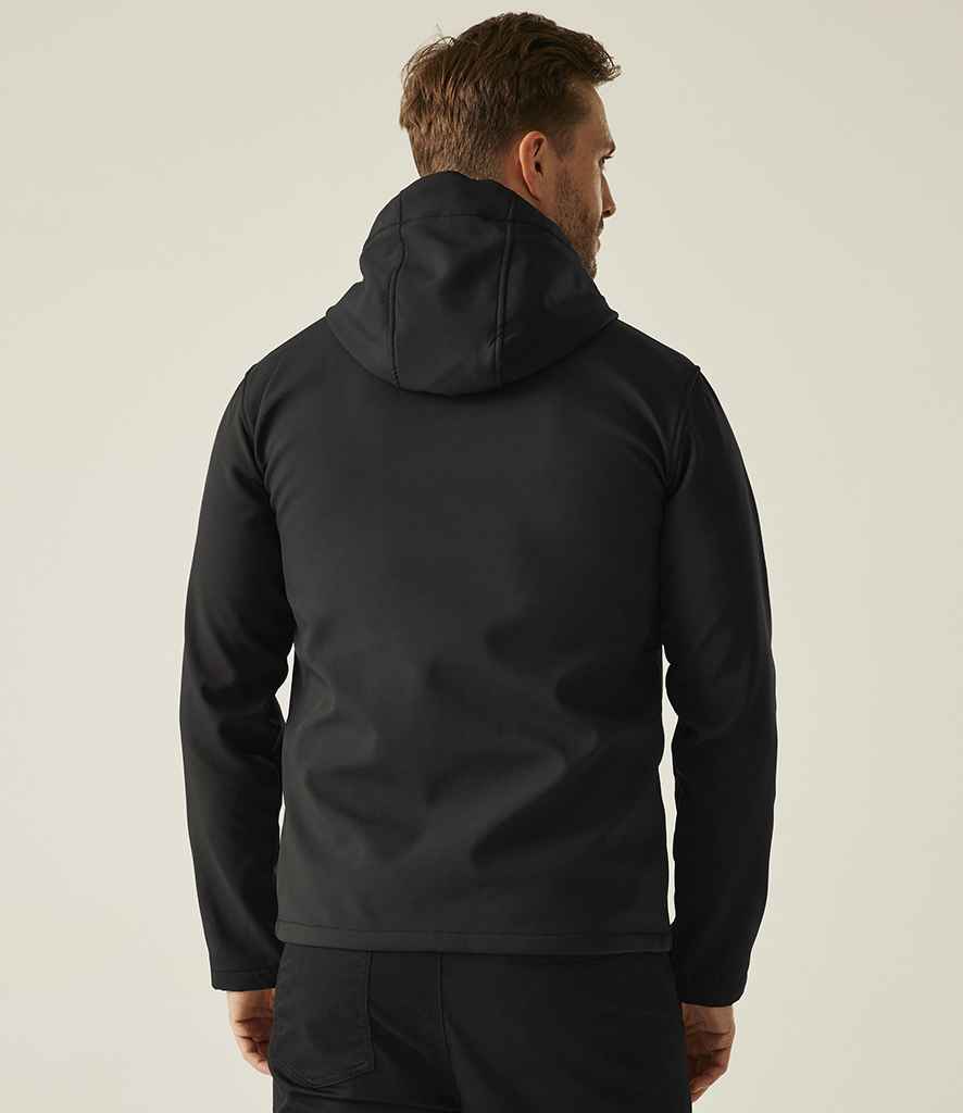 Regatta Professional Regatta Navigate Two Layer Hooded Soft Shell Jacket Black/Orange Pop