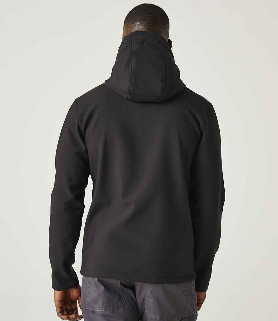 Regatta Professional Regatta Navigate Two Layer Hooded Soft Shell Jacket Black/Seal Grey