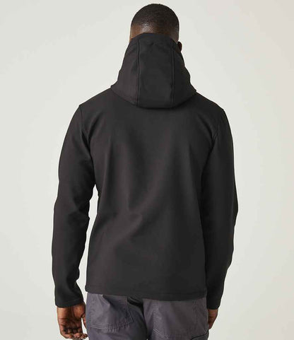 Regatta Professional Regatta Navigate Two Layer Hooded Soft Shell Jacket Black/Seal Grey