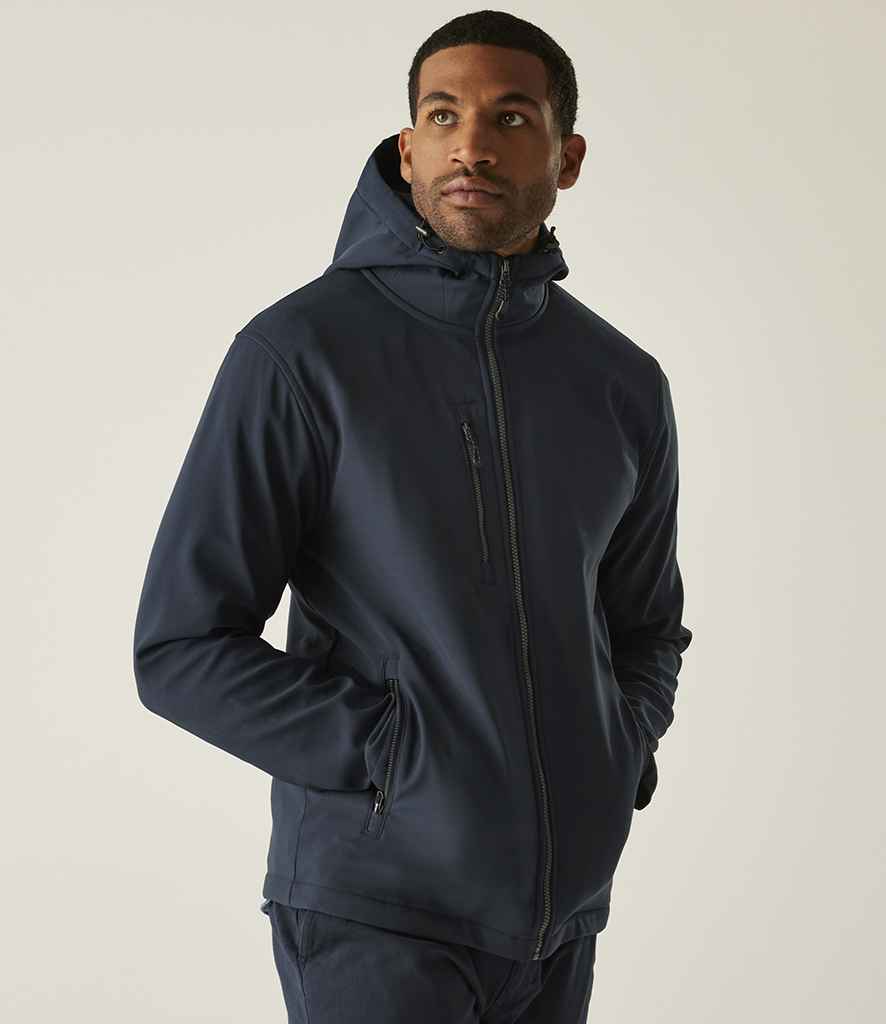 Regatta Professional Regatta Navigate Two Layer Hooded Soft Shell Jacket Navy/Seal Grey