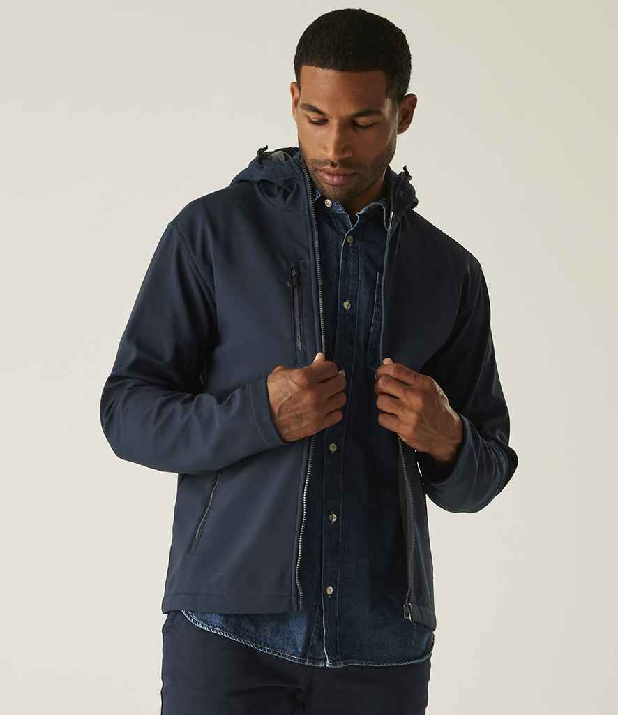 Regatta Professional Regatta Navigate Two Layer Hooded Soft Shell Jacket Navy/Seal Grey