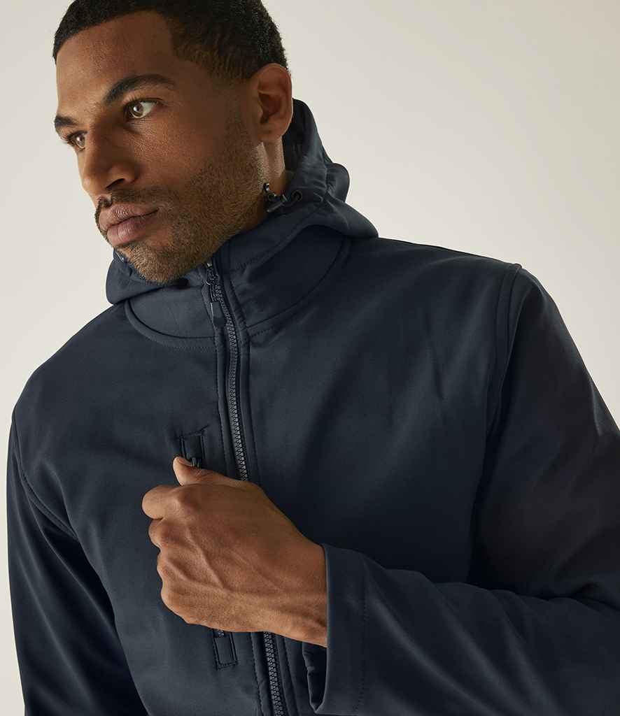 Regatta Professional Regatta Navigate Two Layer Hooded Soft Shell Jacket Navy/Seal Grey