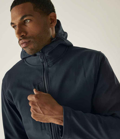 Regatta Professional Regatta Navigate Two Layer Hooded Soft Shell Jacket Navy/Seal Grey