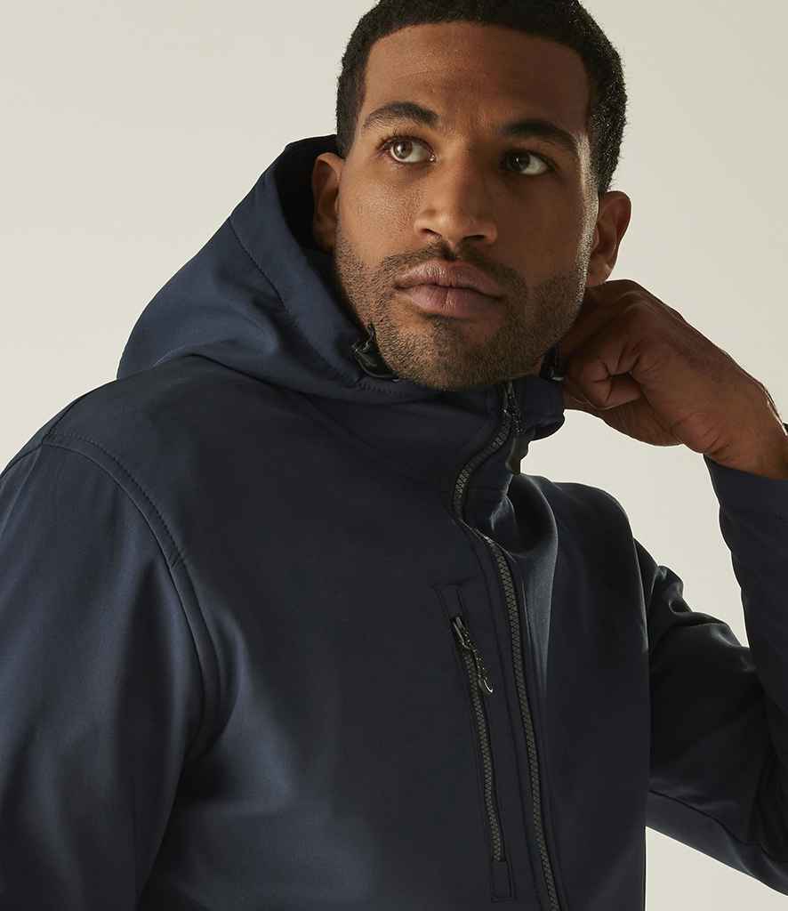 Regatta Professional Regatta Navigate Two Layer Hooded Soft Shell Jacket Navy/Seal Grey