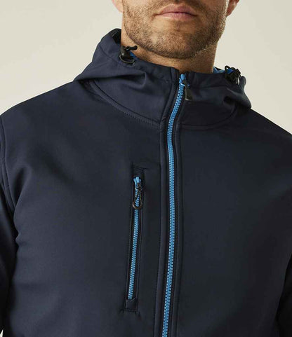 Regatta Professional Regatta Navigate Two Layer Hooded Soft Shell Jacket Navy/French Blue