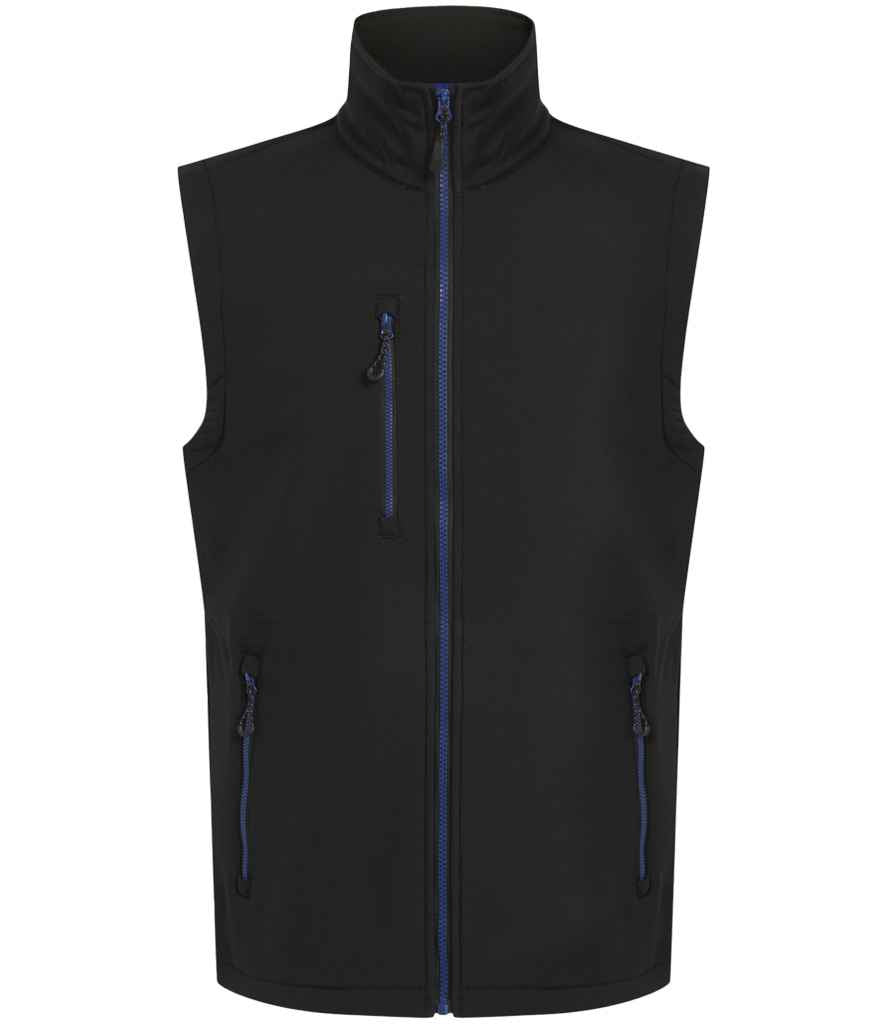 Regatta Navigate Two Layer Soft Shell Bodywarmer in Black/New Royal Blue