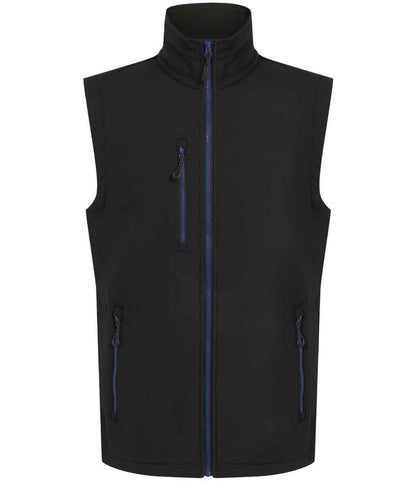 Regatta Navigate Two Layer Soft Shell Bodywarmer in Black/New Royal Blue