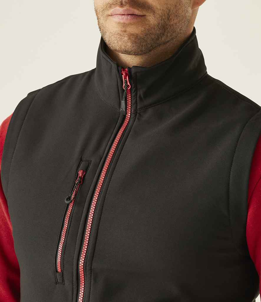 Regatta Professional Regatta Navigate Two Layer Soft Shell Bodywarmer Black/Classic Red