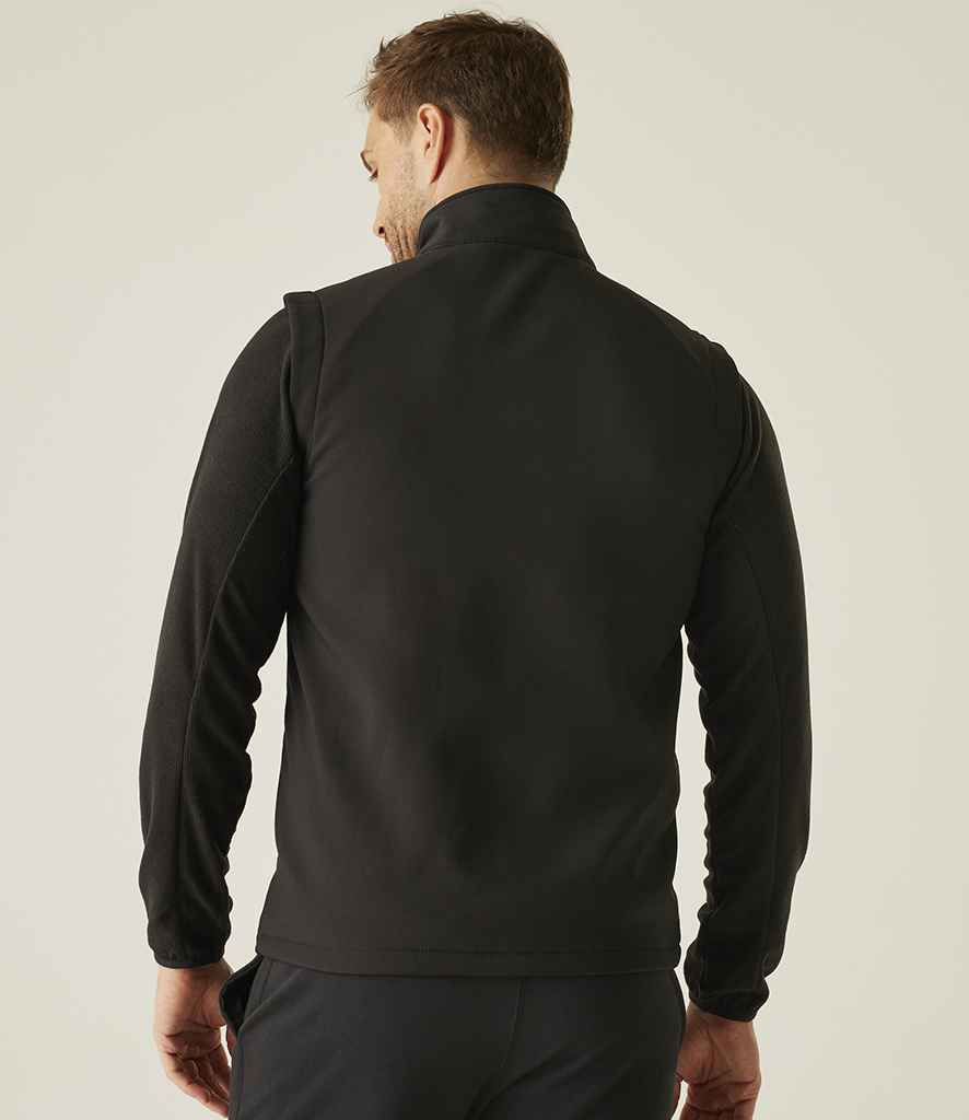 Regatta Professional Regatta Navigate Two Layer Soft Shell Bodywarmer Black/Lime Green