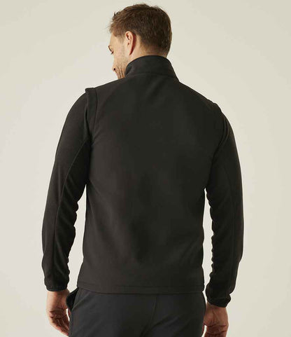 Regatta Professional Regatta Navigate Two Layer Soft Shell Bodywarmer Black/Lime Green