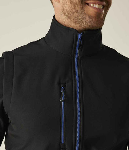 Regatta Professional Regatta Navigate Two Layer Soft Shell Bodywarmer Black/New Royal Blue