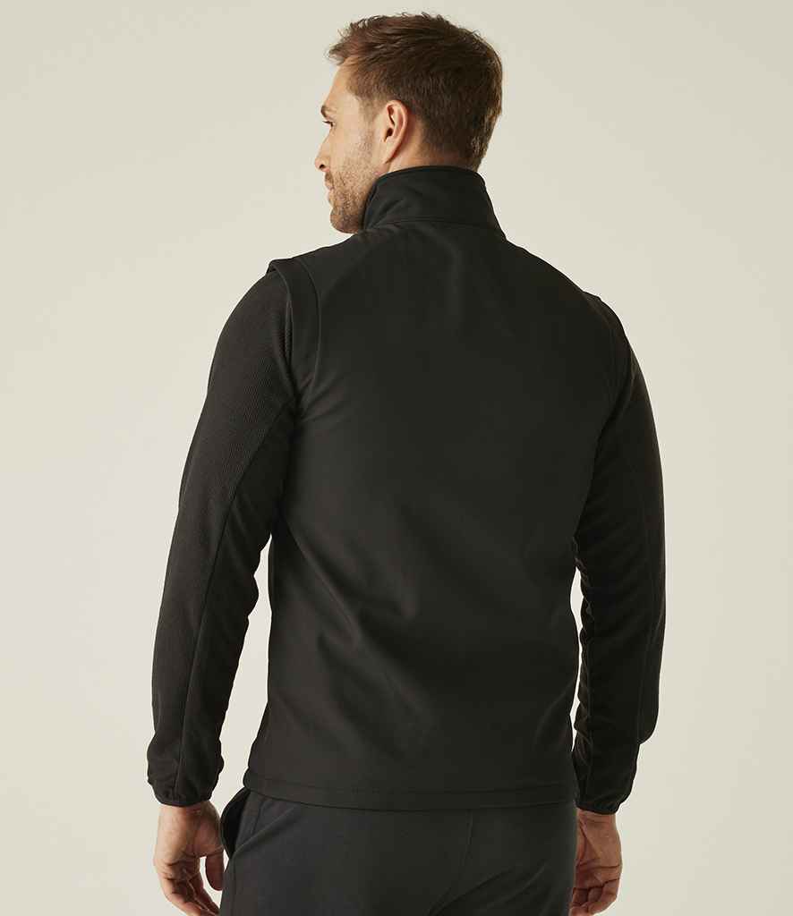Regatta Professional Regatta Navigate Two Layer Soft Shell Bodywarmer Black/Orange Pop