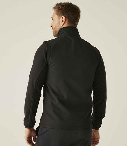 Regatta Professional Regatta Navigate Two Layer Soft Shell Bodywarmer Black/Orange Pop