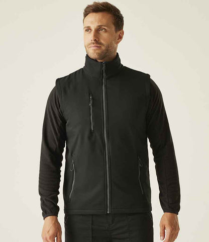 Regatta Professional Regatta Navigate Two Layer Soft Shell Bodywarmer Black/Seal Grey