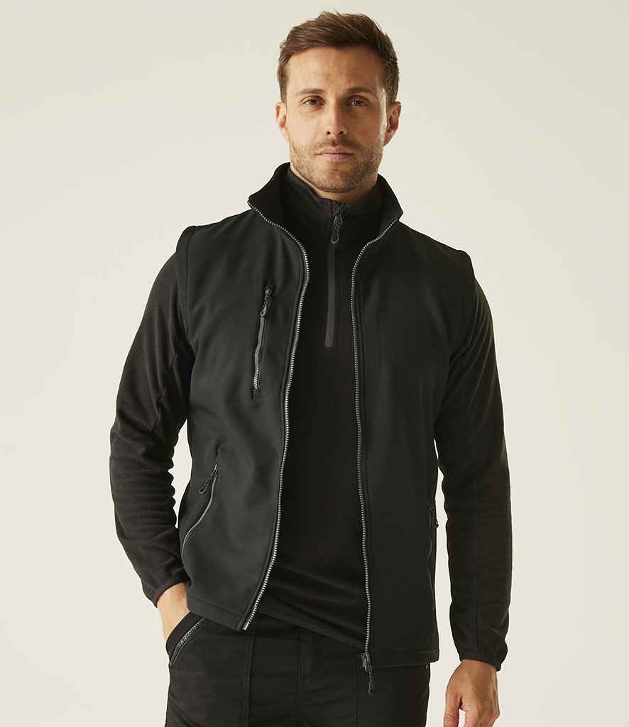 Regatta Professional Regatta Navigate Two Layer Soft Shell Bodywarmer Black/Seal Grey