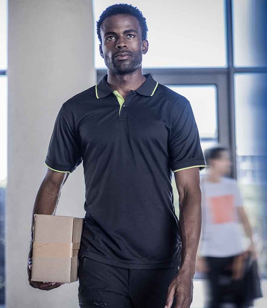 Regatta Professional Regatta Navigate Polo Shirt Black/Lime Green