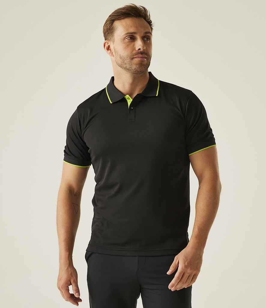 Regatta Professional Regatta Navigate Polo Shirt Black/Lime Green