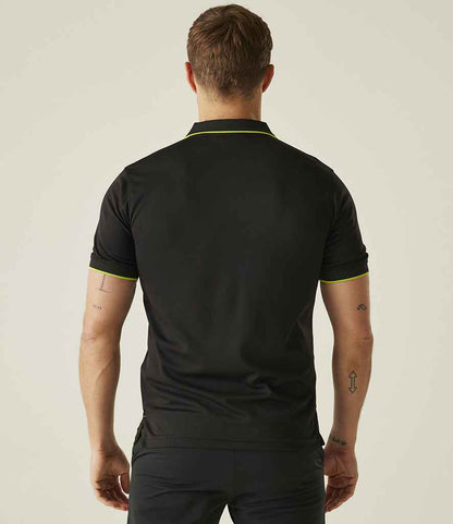 Regatta Professional Regatta Navigate Polo Shirt Black/Lime Green