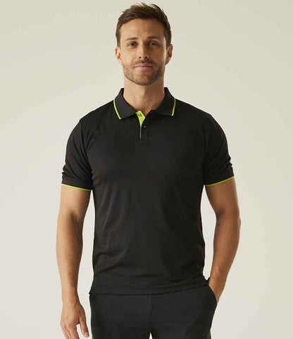 Regatta Professional Regatta Navigate Polo Shirt Black/Lime Green