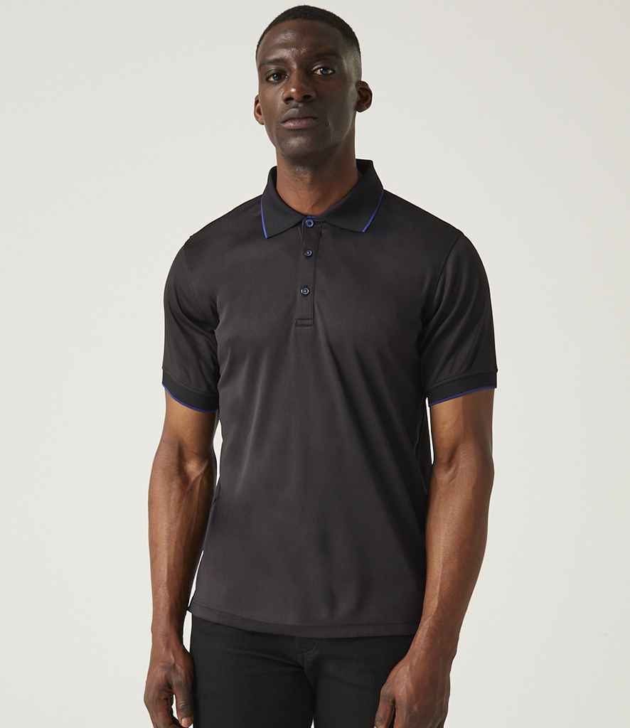 Regatta Professional Regatta Navigate Polo Shirt Black/New Royal Blue