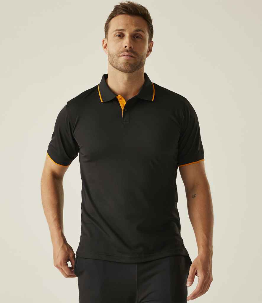 Regatta Professional Regatta Navigate Polo Shirt Black/Orange Pop