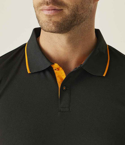 Regatta Professional Regatta Navigate Polo Shirt Black/Orange Pop