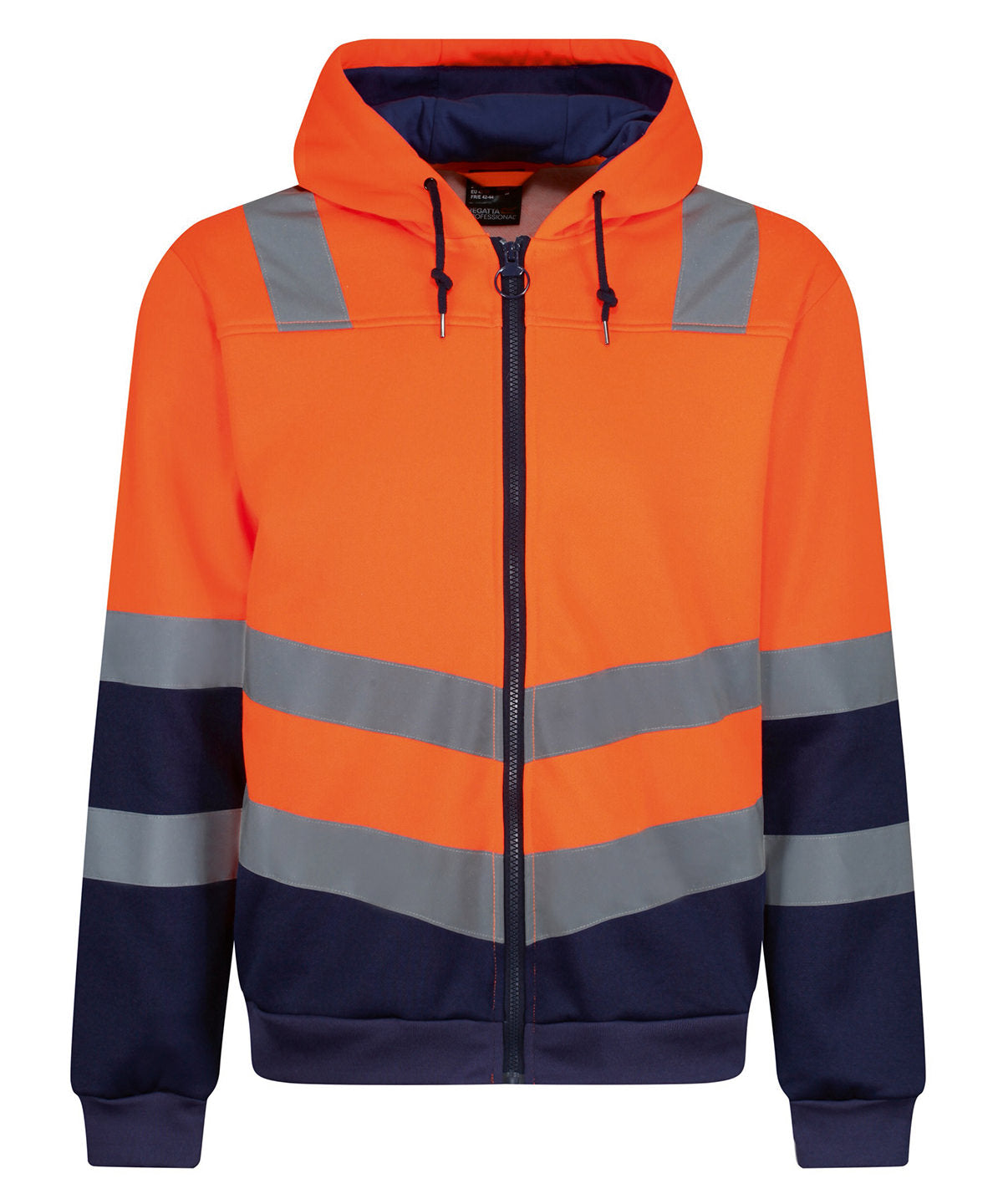 Regatta High Visibility Pro hi-vis full zip hoodie Orange/Navy