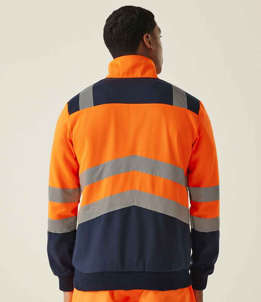 Regatta High Visibility Regatta High Visibility Pro 1/4 Zip Sweatshirt Orange/Navy