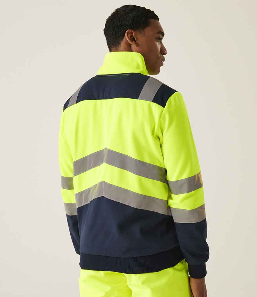 Regatta High Visibility Regatta High Visibility Pro 1/4 Zip Sweatshirt Yellow/Navy