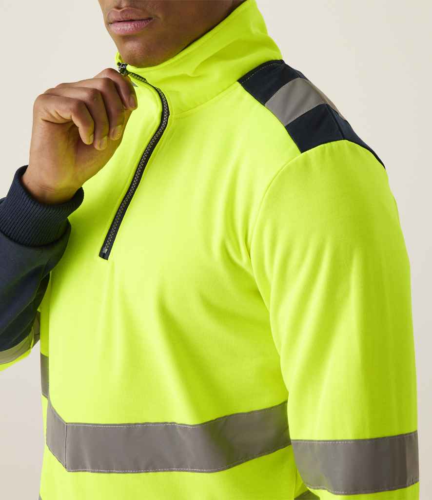 Regatta High Visibility Pro 1/4 Zip Sweatshirt - model image
