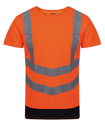 Regatta High Visibility Pro hi-vis short sleeve t-shirt Orange/Navy