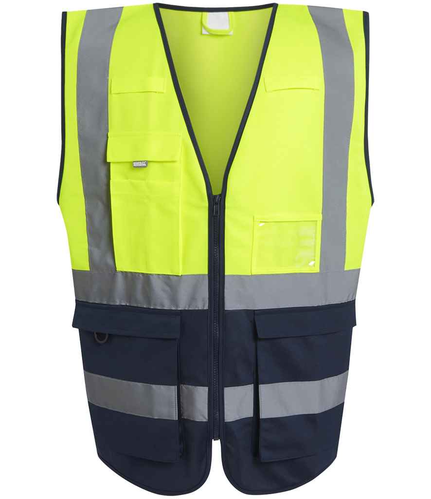 Regatta High Visibility Pro Executive Vest in Yellow/Navy