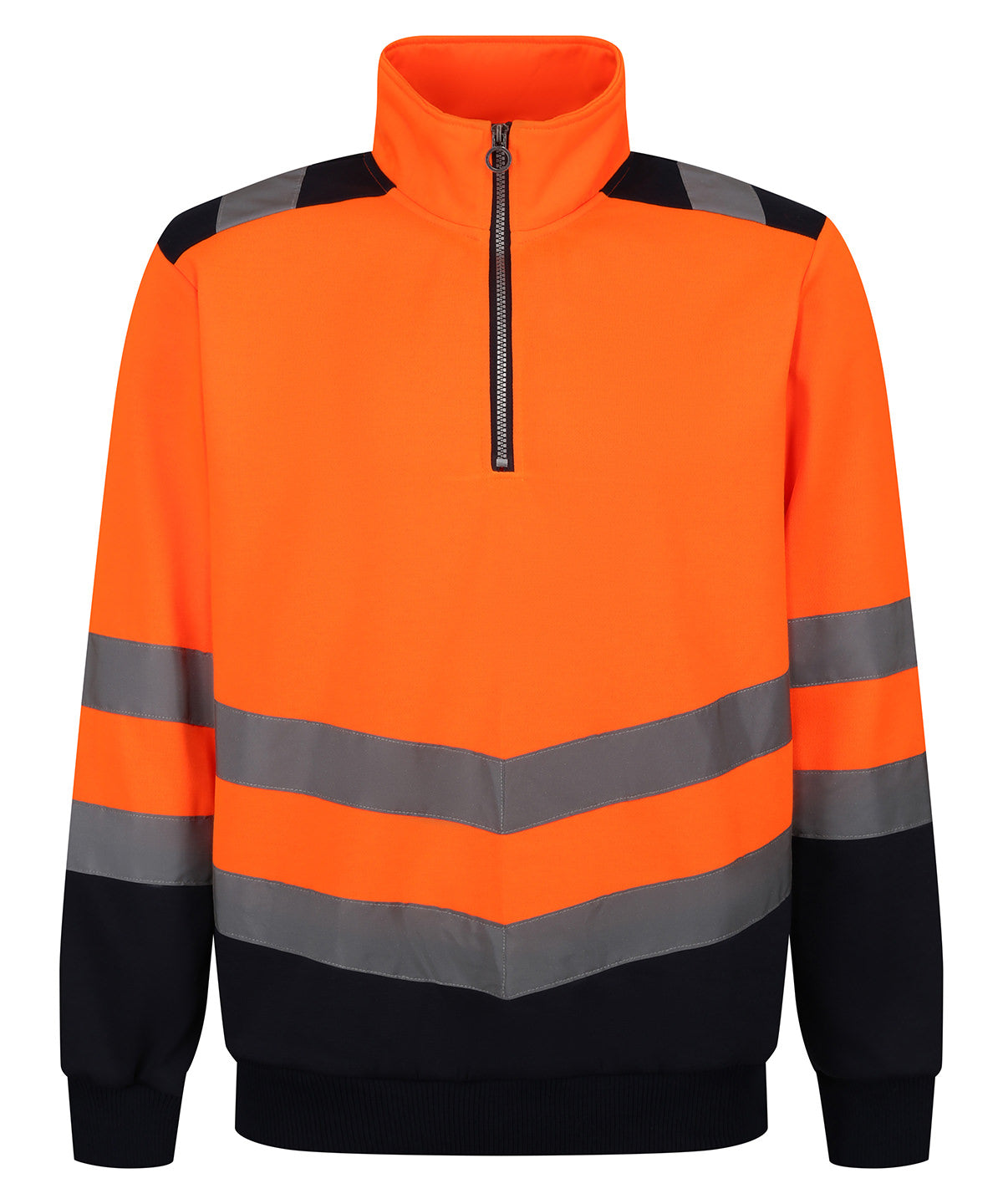 Regatta High Visibility Pro hi-vis ¼-zip sweatshirt Orange/Navy