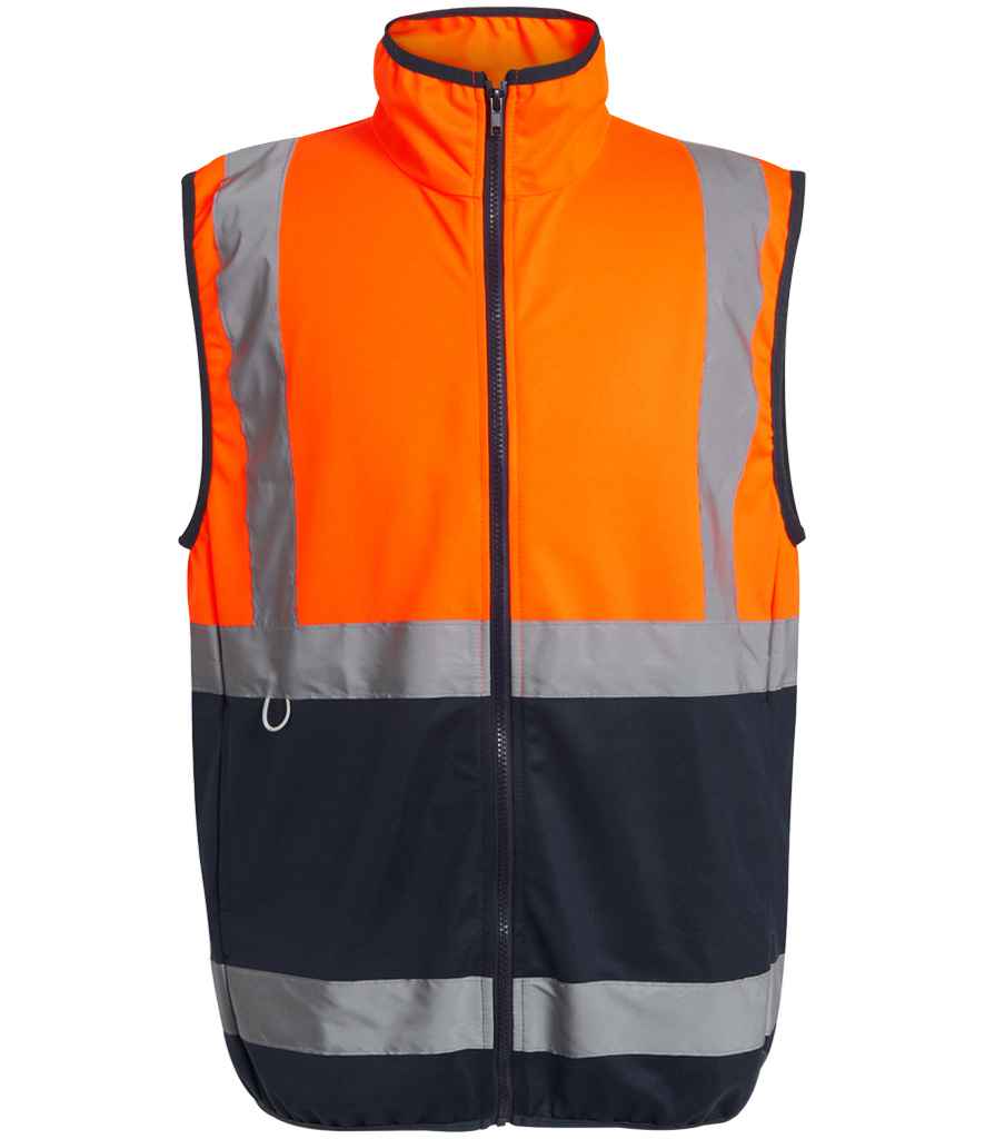 Regatta High Visibility Pro Full Zip Gilet in Orange/Navy