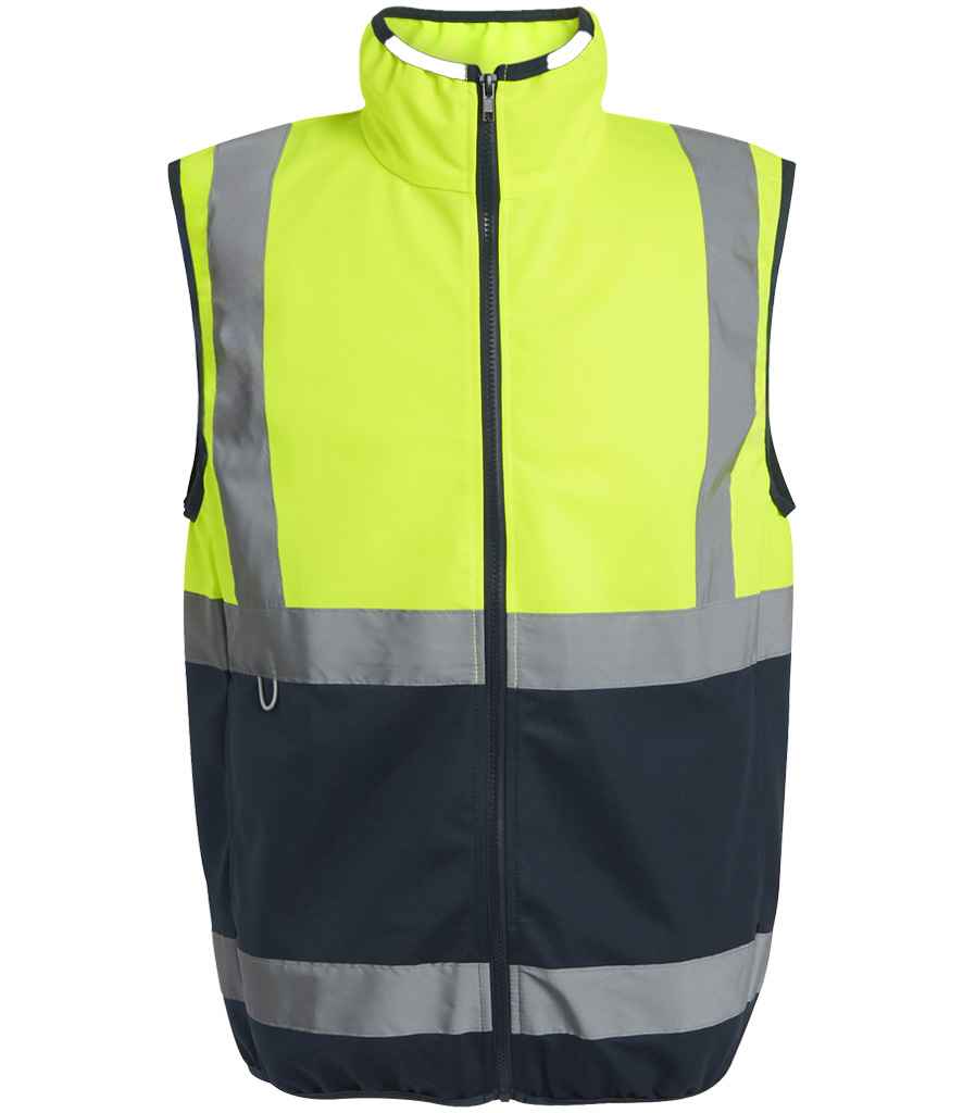 Regatta High Visibility Pro Full Zip Gilet in Yellow/Navy
