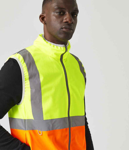 Regatta High Visibility Regatta High Visibility Pro Full Zip Gilet Yellow/Orange