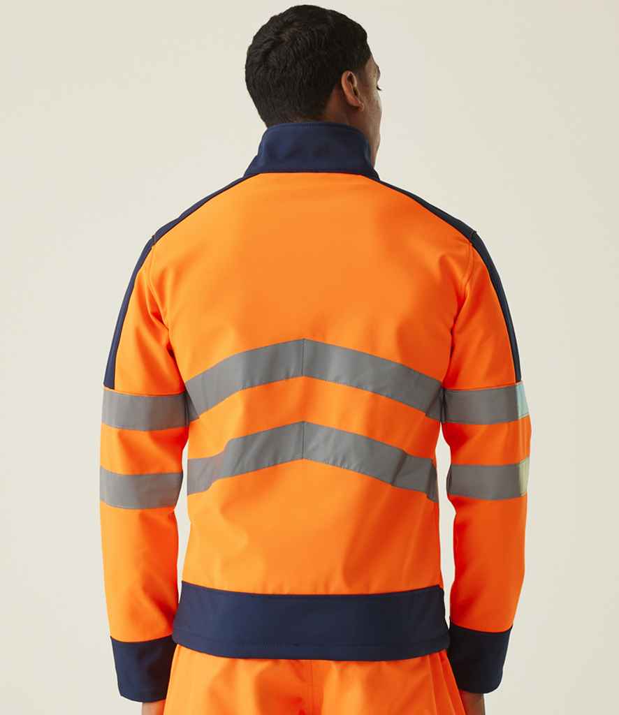 Regatta High Visibility Regatta High Visibility Pro Soft Shell Jacket Orange/Navy