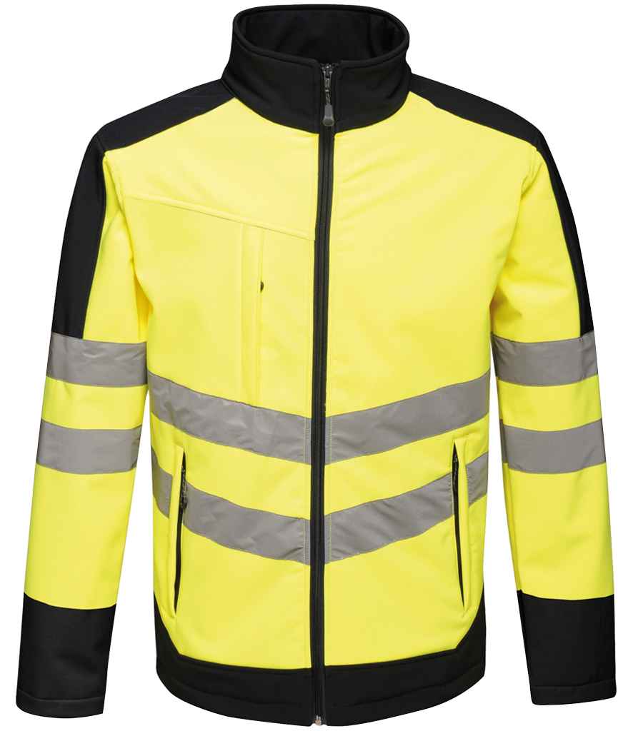 Regatta High Visibility Pro Soft Shell Jacket in Yellow/Navy