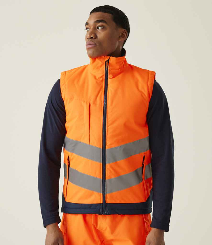 Regatta High Visibility Regatta High Visibility Pro Bodywarmer Orange/Navy