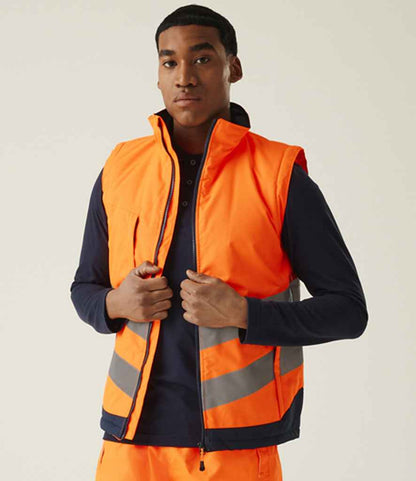 Regatta High Visibility Regatta High Visibility Pro Bodywarmer Orange/Navy