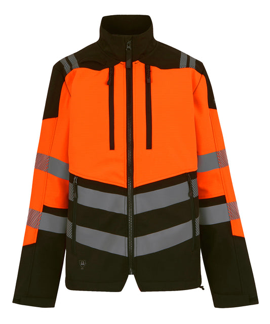 Regatta High Visibility Hi-Vis X-Pro 3-layer softshell jacket (Class 2) Black/Orange
