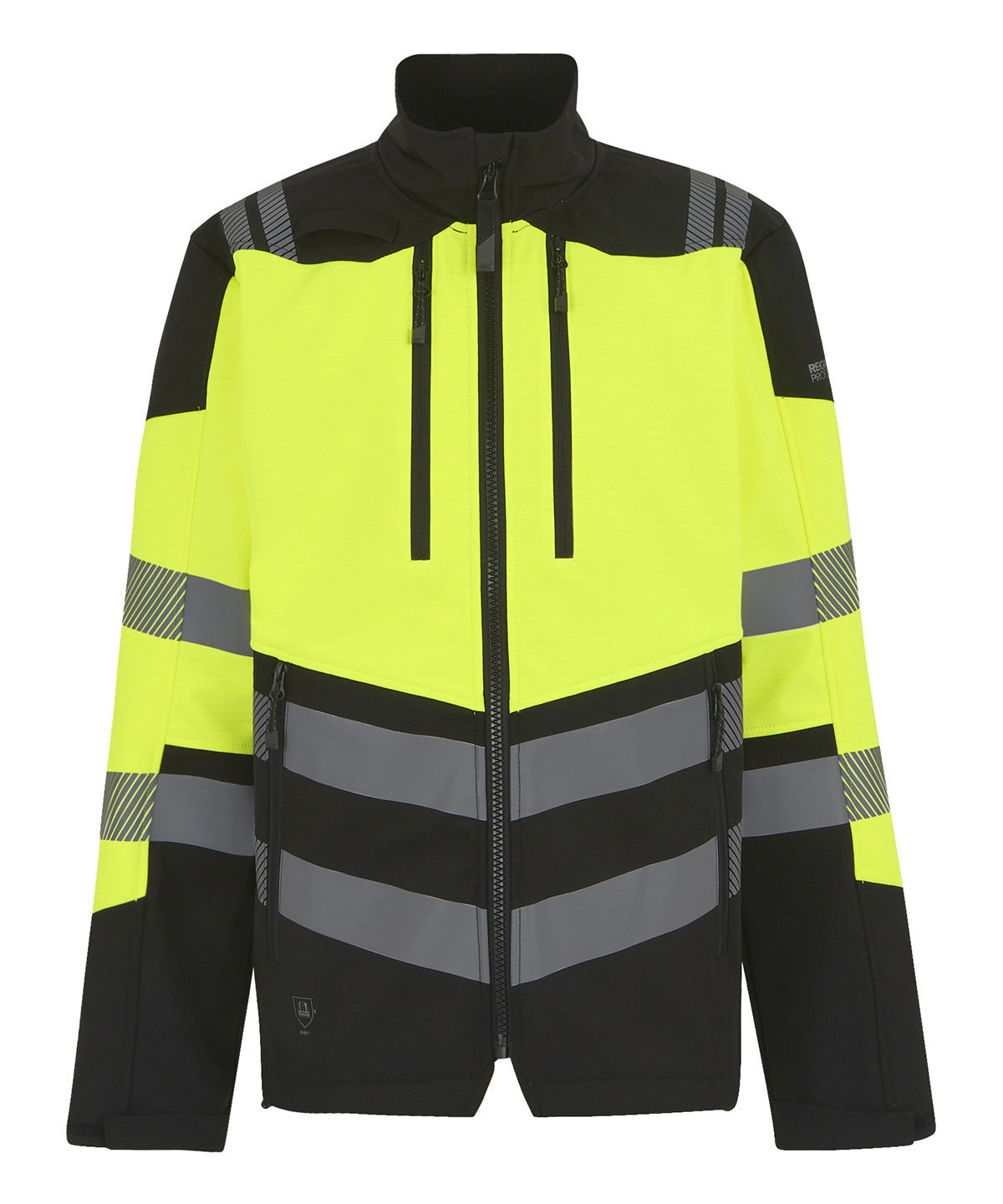 Regatta High Visibility Hi-Vis X-Pro 3-layer softshell jacket (Class 2) Black/Yellow