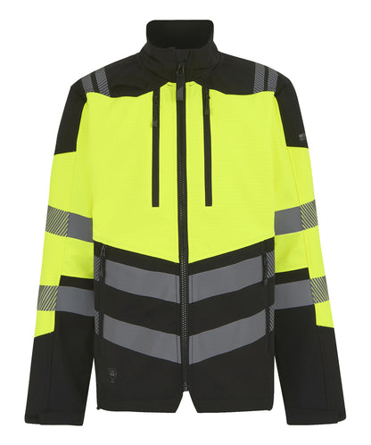 Regatta High Visibility Hi-Vis X-Pro 3-layer softshell jacket (Class 2) Black/Yellow