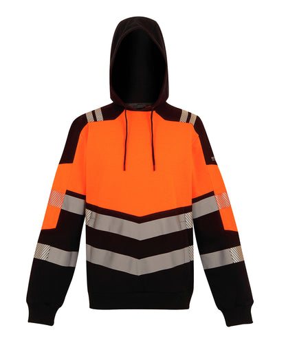 Regatta High Visibility Hi-Vis X-Pro Hoodie (Class 2) Black/Orange