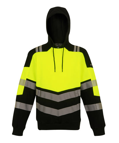 Regatta High Visibility Hi-Vis X-Pro Hoodie (Class 2) Black/Yellow