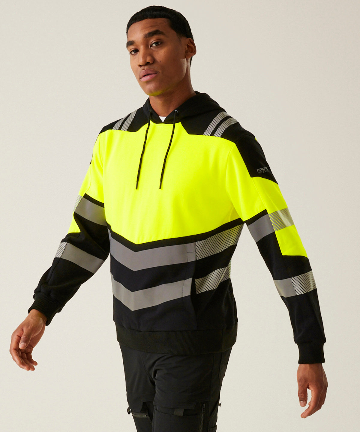 Regatta High Visibility Hi-Vis X-Pro Hoodie (Class 2) Black/Orange