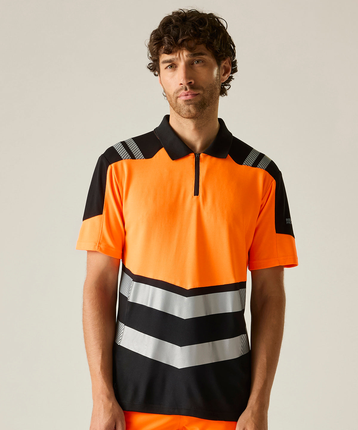 Regatta High Visibility Hi-Vis X-Pro Polo (Class 1) Black/Orange