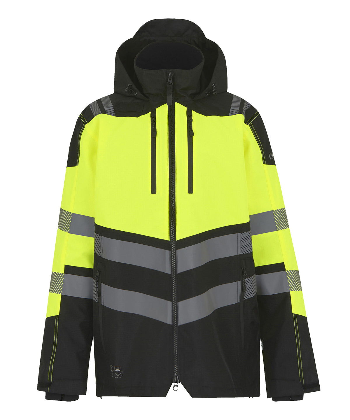 Regatta High Visibility Hi-Vis X-Pro Waterproof shell jacket (Class 2) Black/Yellow