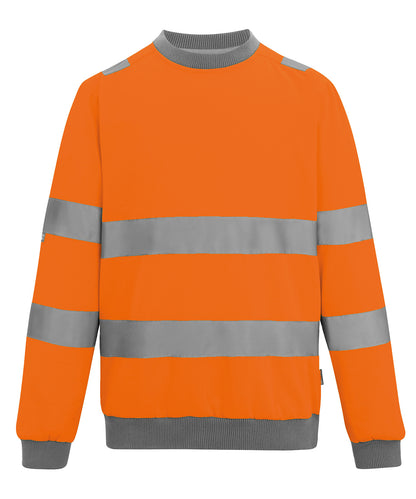 Regatta High Visibility Hi-vis Pro contrast crew neck sweatshirt Orange