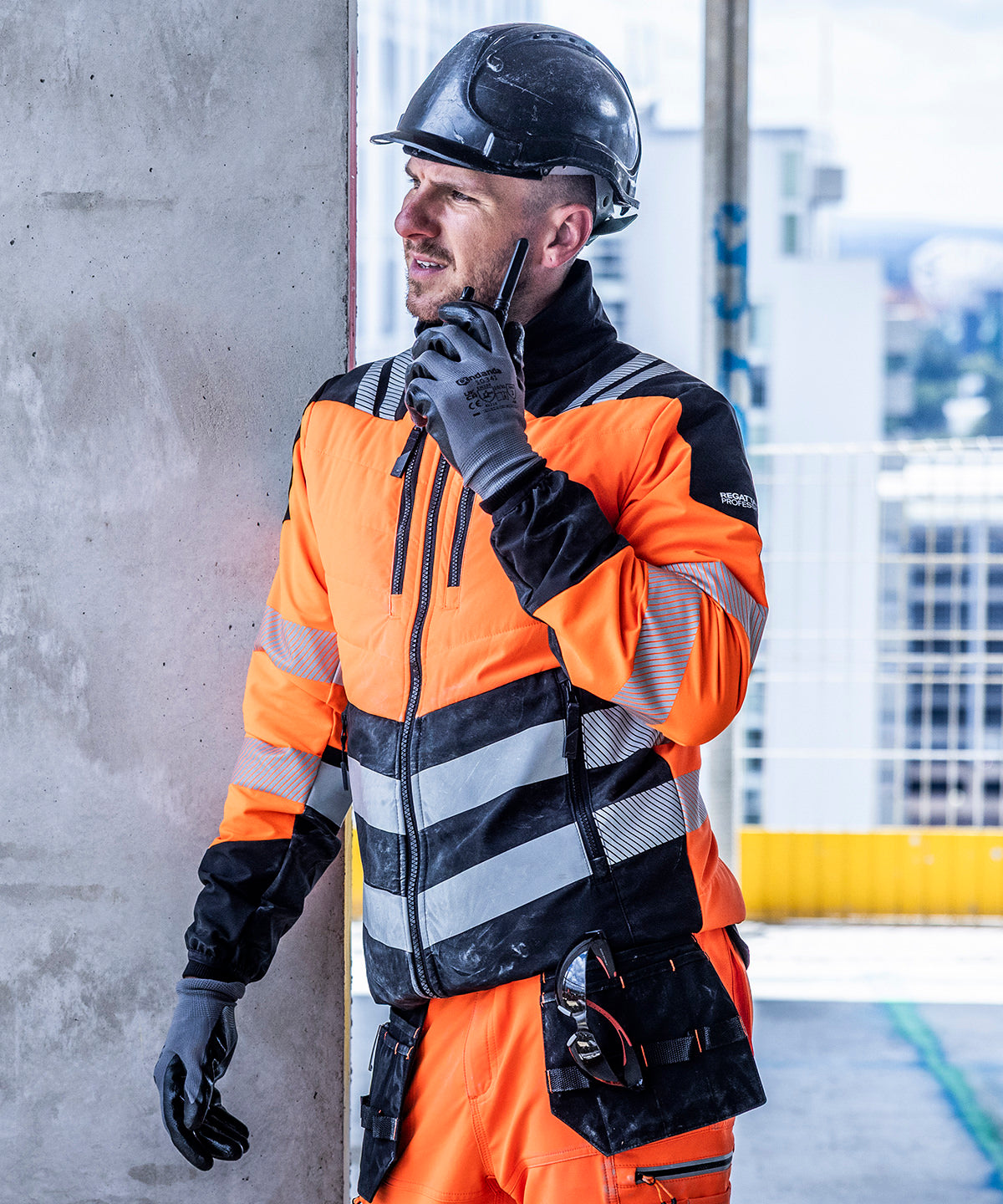 Regatta High Visibility Hi-vis X-pro hybrid jacket (Class 2) Black/Orange